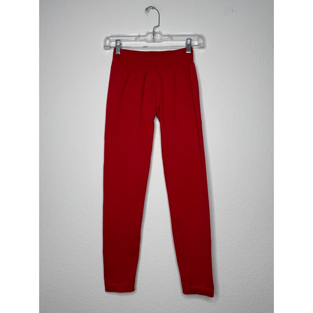 AYBL Motion Seamless Shaping Leggings Womens Medium Bright Red Scrunch Bum Gym